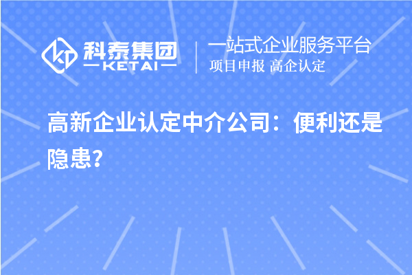 高新企業(yè)認定中介公司：便利還是隱患？