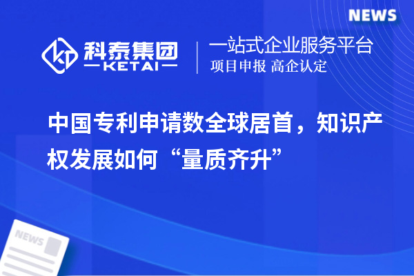 中國專利申請(qǐng)數(shù)全球居首，知識(shí)產(chǎn)權(quán)發(fā)展如何“量質(zhì)齊升”