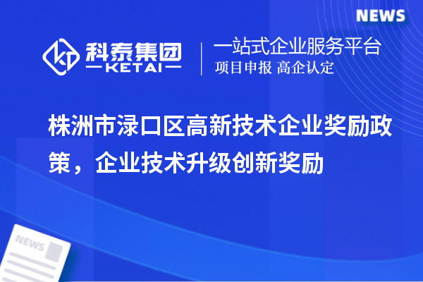 株洲市淥口區(qū)高新技術(shù)企業(yè)獎(jiǎng)勵(lì)政策，企業(yè)技術(shù)升級(jí)創(chuàng)新獎(jiǎng)勵(lì)