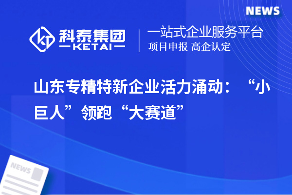 山東專精特新企業(yè)活力涌動：“小巨人”領(lǐng)跑“大賽道”