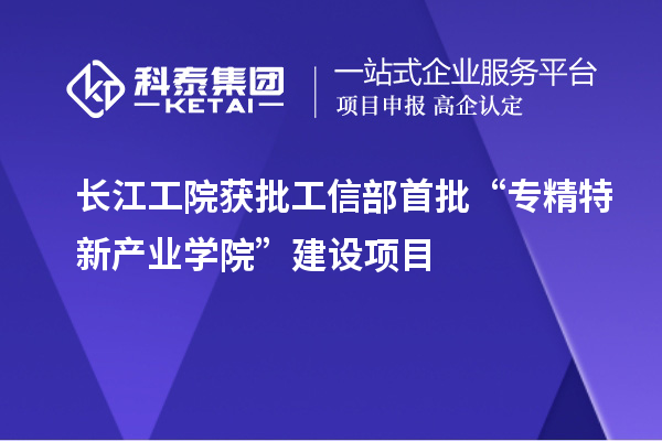 長江工院獲批工信部首批“專精特新產(chǎn)業(yè)學院”建設(shè)項目