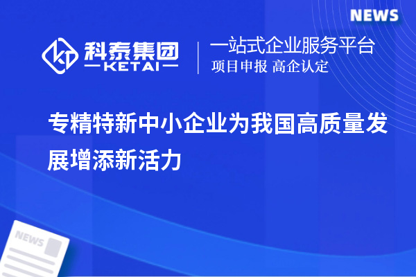 專精特新中小企業(yè)為我國(guó)高質(zhì)量發(fā)展增添新活力