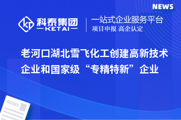 老河口湖北雪飛化工創(chuàng)建高新技術(shù)企業(yè)和國家級“專精特新”企業(yè)