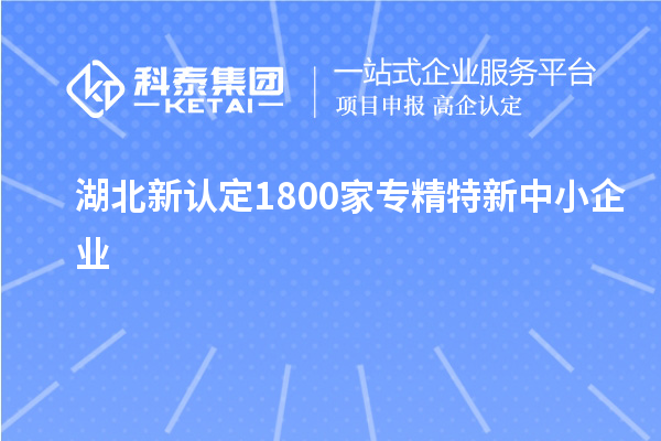 湖北新認(rèn)定1800家專精特新中小企業(yè)