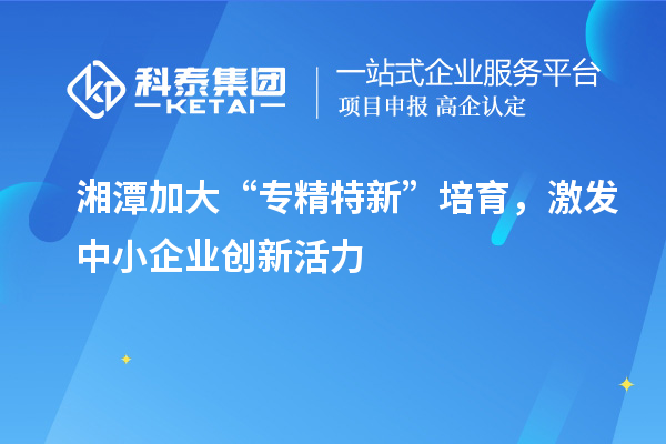 湘潭加大“專精特新”培育，激發(fā)中小企業(yè)創(chuàng)新活力