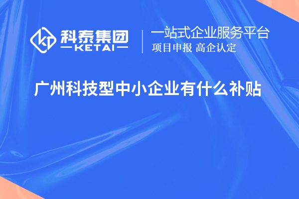 廣州科技型中小企業(yè)有什么補(bǔ)貼