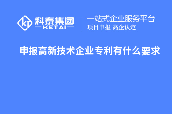 申報(bào)高新技術(shù)企業(yè)專利有什么要求