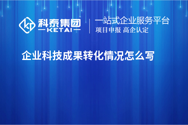 企業(yè)科技成果轉(zhuǎn)化情況怎么寫