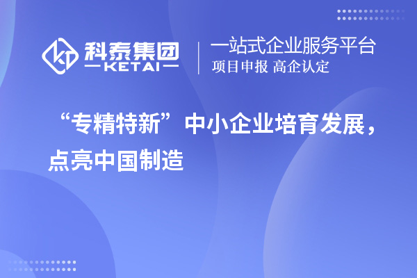 “專精特新”中小企業(yè)培育發(fā)展，點(diǎn)亮中國(guó)制造