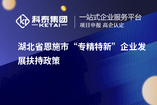 湖北省恩施市“專精特新”企業(yè)發(fā)展扶持政策