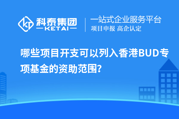 哪些項目開支可以列入香港BUD專項基金的資助范圍？