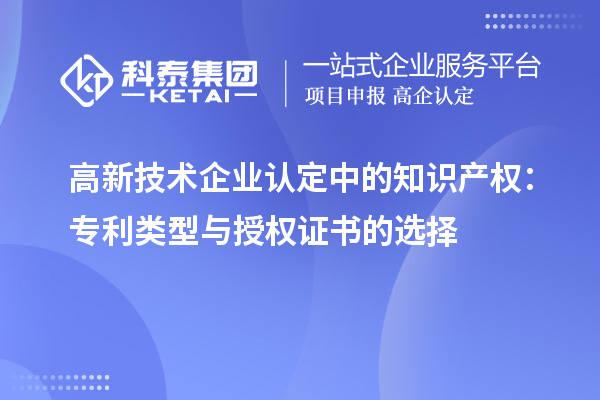 高新技術(shù)企業(yè)認(rèn)定中的知識(shí)產(chǎn)權(quán)：專利類型與授權(quán)證書(shū)的選擇