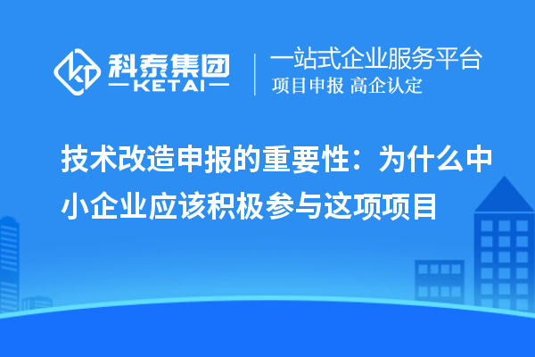 技術(shù)改造申報(bào)的重要性：為什么中小企業(yè)應(yīng)該積極參與這項(xiàng)項(xiàng)目