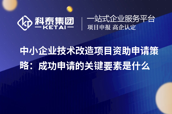 中小企業(yè)技術(shù)改造項(xiàng)目資助申請(qǐng)策略：成功申請(qǐng)的關(guān)鍵要素是什么