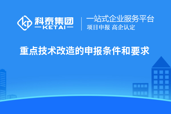 重點技術(shù)改造的申報條件和要求