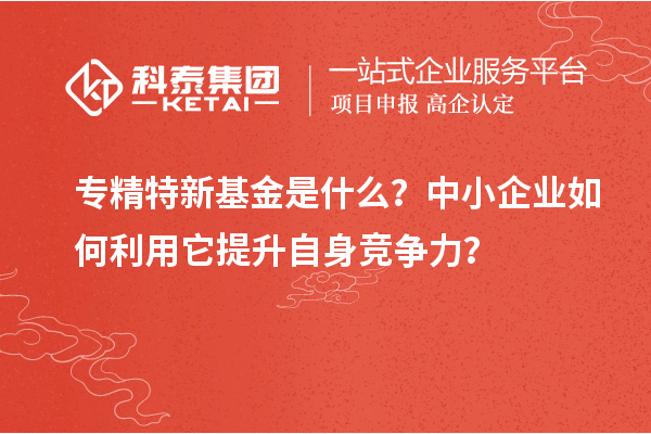 專精特新基金是什么？中小企業(yè)如何利用它提升自身競(jìng)爭(zhēng)力？