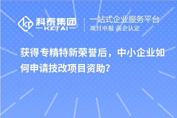 獲得專精特新榮譽后，中小企業(yè)如何申請技改項目資助？