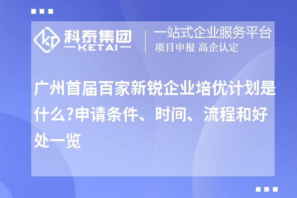 廣州首屆百家新銳企業(yè)培優(yōu)計劃是什么?申請條件、時間、流程和好處一覽