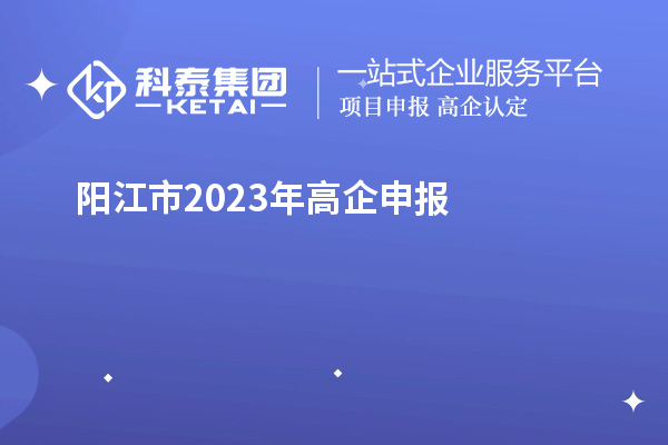 陽江市2023年高企申報