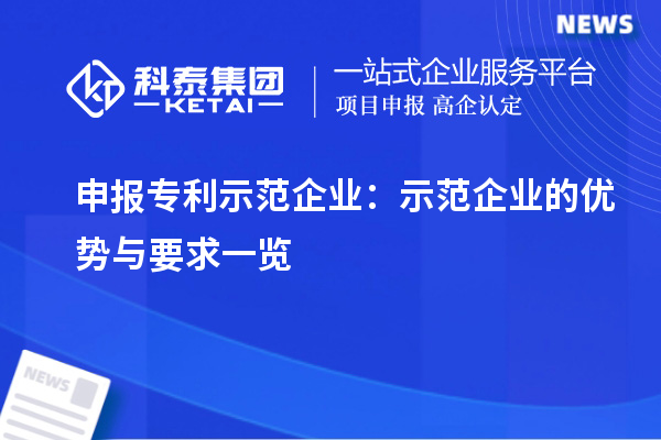 申報專利示范企業(yè)：示范企業(yè)的優(yōu)勢與要求一覽