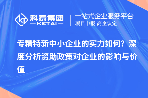 專精特新中小企業(yè)的實(shí)力如何？深度分析資助政策對(duì)企業(yè)的影響與價(jià)值