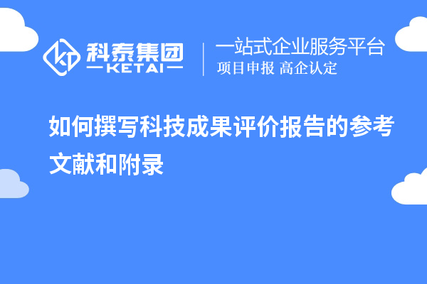 如何撰寫科技成果評價報告的參考文獻(xiàn)和附錄