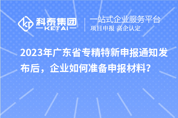 2023年廣東省專精特新申報(bào)通知發(fā)布后，企業(yè)如何準(zhǔn)備申報(bào)材料？