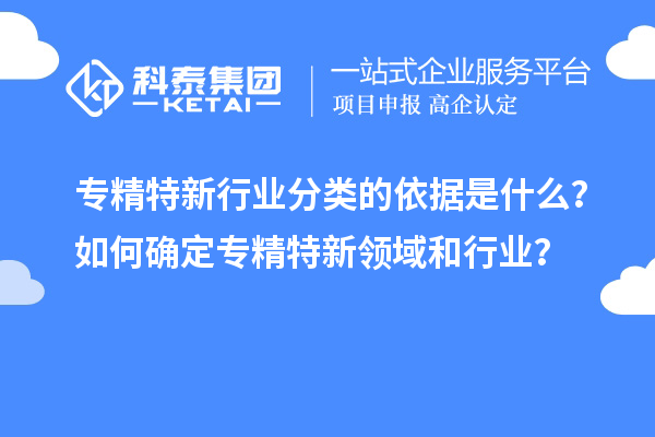 專精特新行業(yè)分類的依據(jù)是什么？如何確定專精特新領(lǐng)域和行業(yè)？