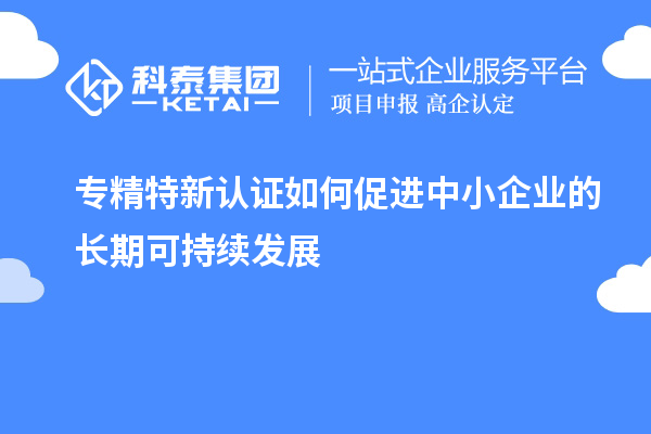 專精特新認(rèn)證如何促進(jìn)中小企業(yè)的長期可持續(xù)發(fā)展