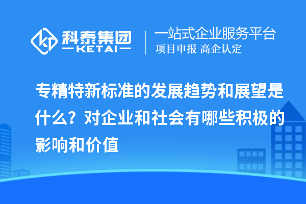 專精特新標(biāo)準(zhǔn)的發(fā)展趨勢和展望是什么？對企業(yè)和社會(huì)有哪些積極的影響和價(jià)值