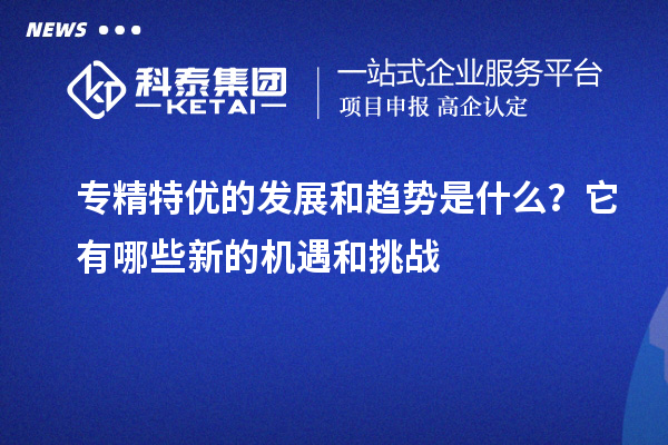 專精特優(yōu)的發(fā)展和趨勢是什么？它有哪些新的機(jī)遇和挑戰(zhàn)