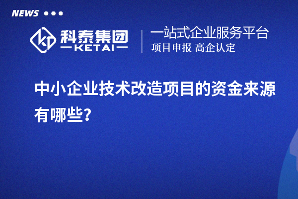 中小企業(yè)技術(shù)改造項(xiàng)目的資金來源有哪些？