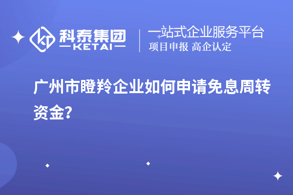 廣州市瞪羚企業(yè)如何申請(qǐng)免息周轉(zhuǎn)資金？