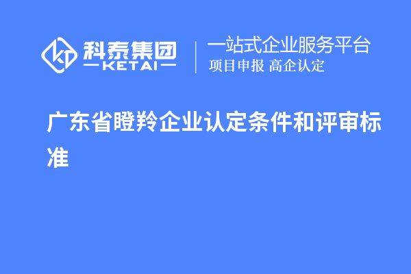 廣東省瞪羚企業(yè)認定條件和評審標準