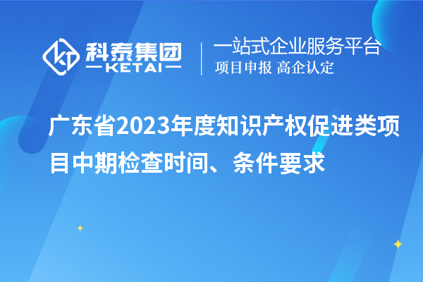 廣東省2023年度知識產(chǎn)權(quán)促進類項目中期檢查時間、條件要求