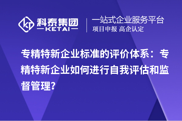 專精特新企業(yè)標(biāo)準(zhǔn)的評價(jià)體系：專精特新企業(yè)如何進(jìn)行自我評估和監(jiān)督管理？