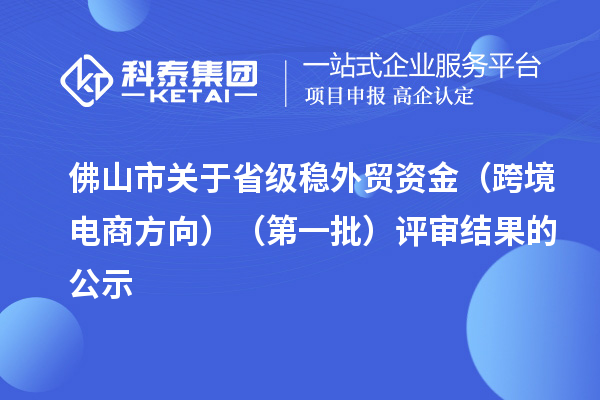 佛山市關(guān)于省級(jí)穩(wěn)外貿(mào)資金（跨境電商方向）（第一批）評(píng)審結(jié)果的公示