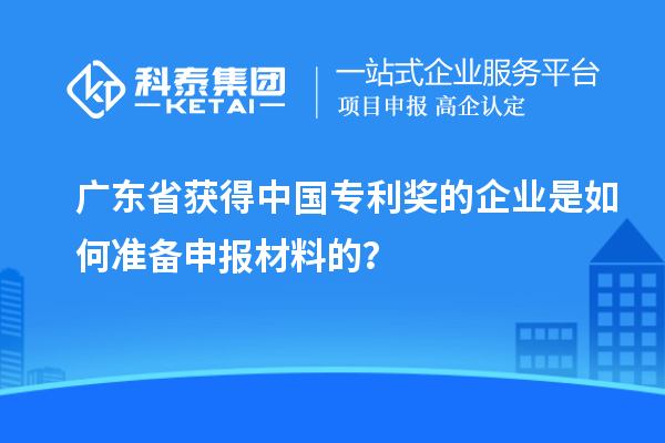 廣東省獲得中國(guó)專利獎(jiǎng)的企業(yè)是如何準(zhǔn)備申報(bào)材料的？