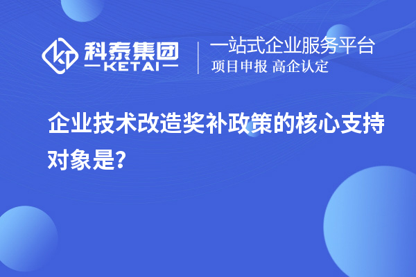 企業(yè)技術(shù)改造獎(jiǎng)補(bǔ)政策的核心支持對(duì)象是？