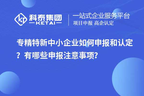 專精特新中小企業(yè)如何申報和認定？有哪些申報注意事項？