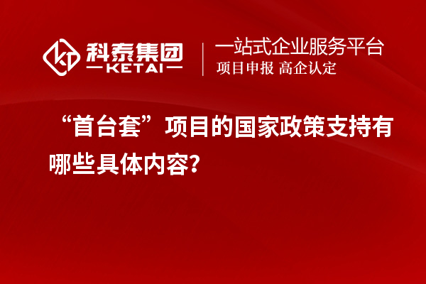 “首臺(tái)套”項(xiàng)目的國(guó)家政策支持有哪些具體內(nèi)容？