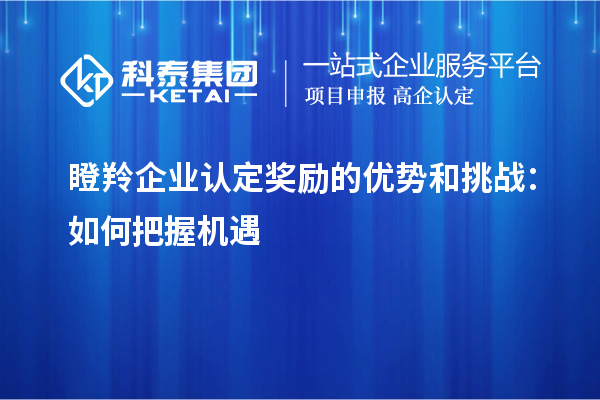 瞪羚企業(yè)認定獎勵的優(yōu)勢和挑戰(zhàn)：如何把握機遇