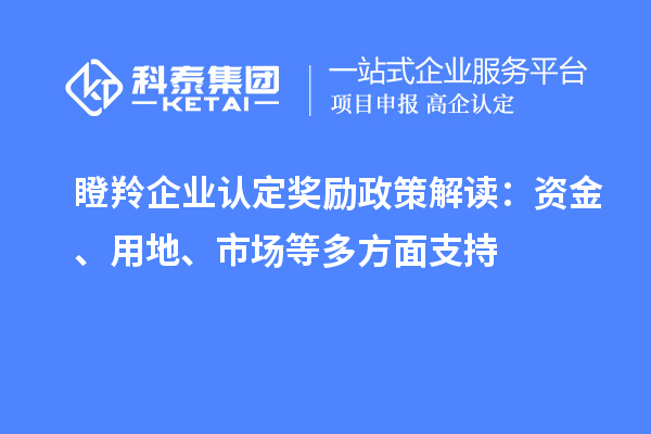 瞪羚企業(yè)認定獎勵政策解讀：資金、用地、市場等多方面支持