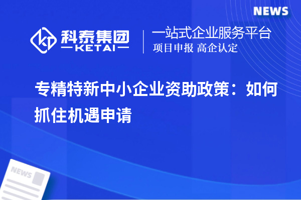 專精特新中小企業(yè)資助政策：如何抓住機遇申請