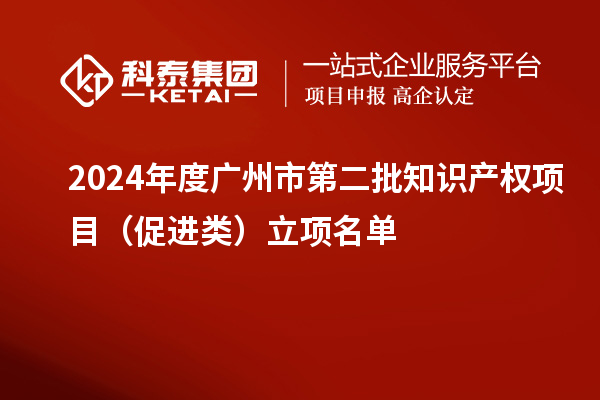 2024年度廣州市第二批知識產(chǎn)權(quán)項目（促進(jìn)類）立項名單