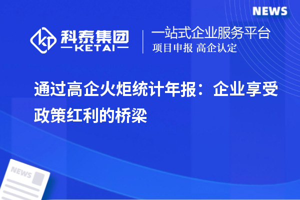 通過高企火炬統(tǒng)計(jì)年報(bào)：企業(yè)享受政策紅利的橋梁