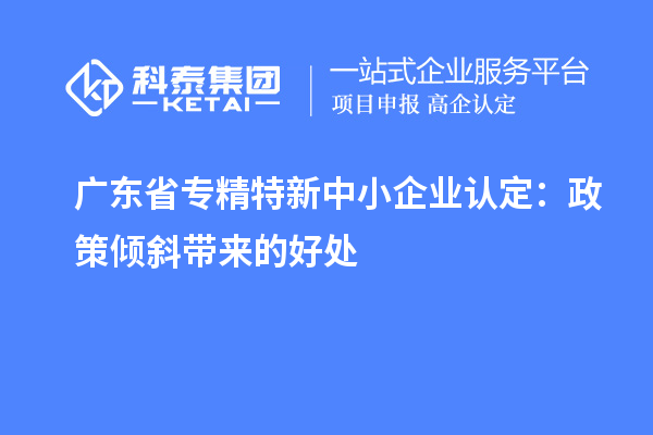 廣東省專精特新中小企業(yè)認(rèn)定：政策傾斜帶來的好處