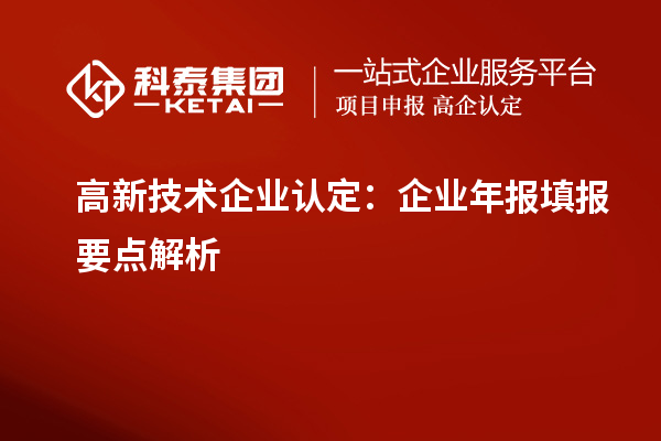 高新技術(shù)企業(yè)認(rèn)定：企業(yè)年報填報要點解析