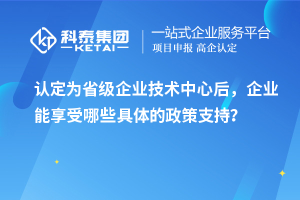 認(rèn)定為省級企業(yè)技術(shù)中心后，企業(yè)能享受哪些具體的政策支持？