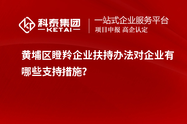 黃埔區(qū)瞪羚企業(yè)扶持辦法對企業(yè)有哪些支持措施？